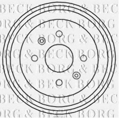 BORG & BECK bbr7213 -  Тормозной барабан